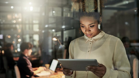 Woman working on tablet woman-working-on-tablet