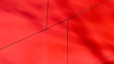 Close up of metallic red tiles