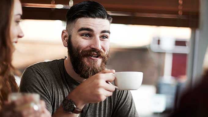 man with coffee